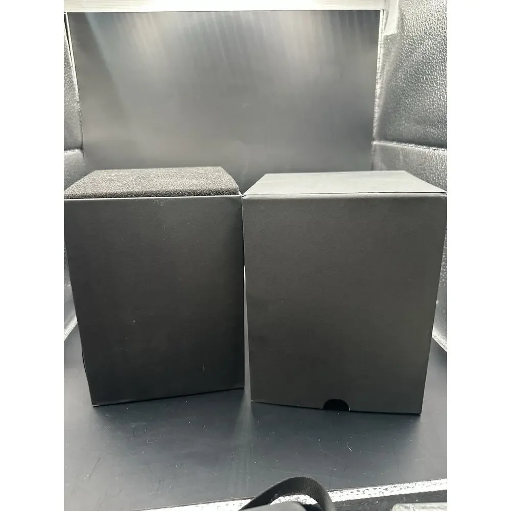 Watch Stand - Black Leather and White Marble Watch Display Stand with Gift Box 2
